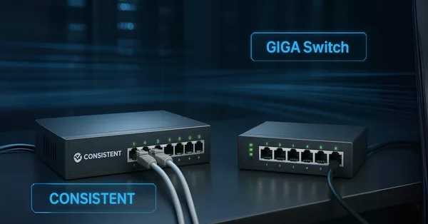 Consistent launches GIGA and standard Ethernet switches