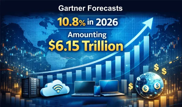 Gartner global IT spending forecast 2026 highlights AI-led growth