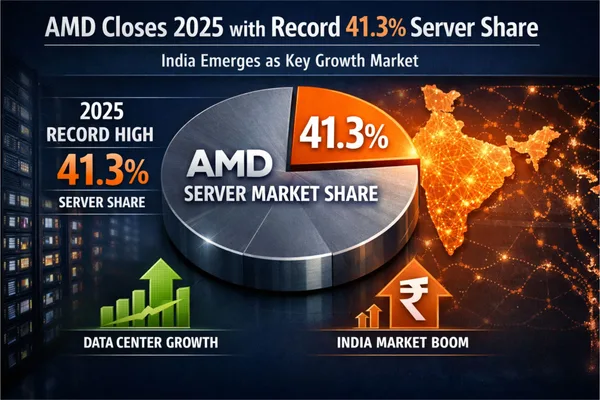 AMD 41.3% server revenue share surges