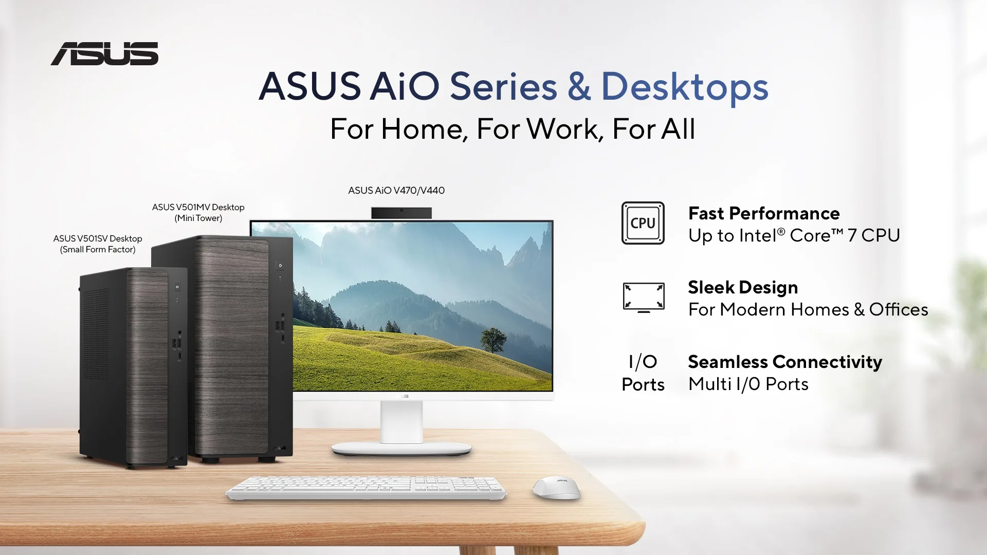 ASUS Launches V501 Desktops and AiO V400