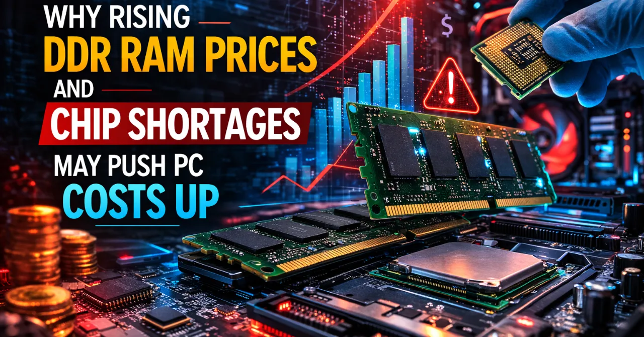 Why rising DDR RAM prices and chip shortages may push PC costs up