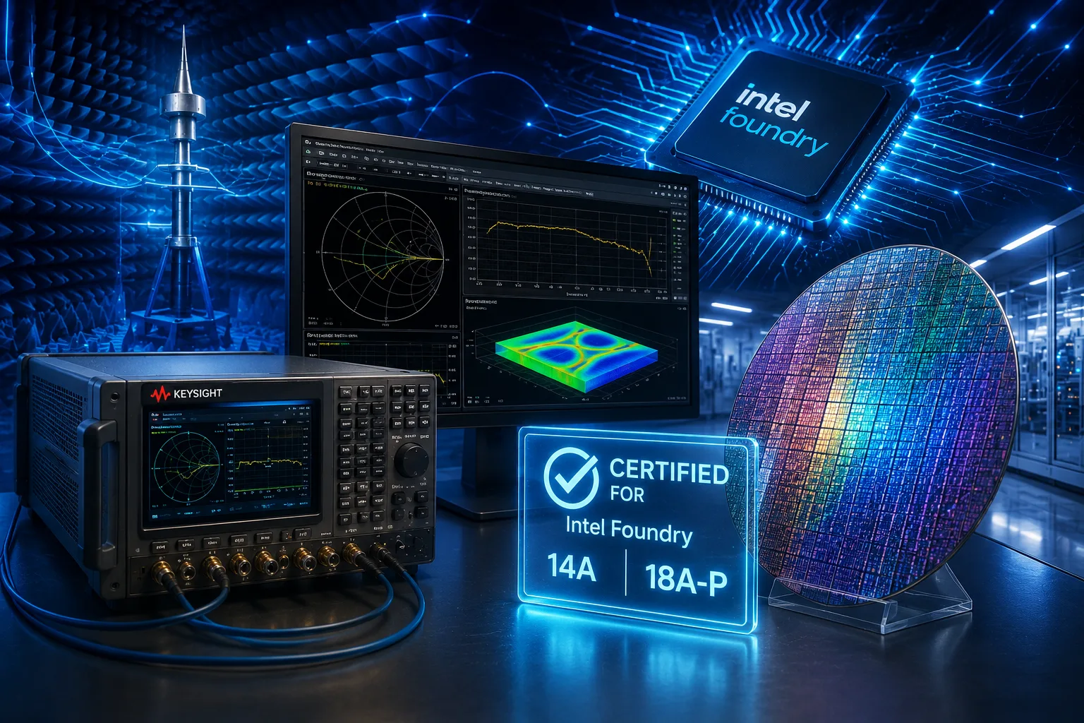 Keysight Certifies RFPro Software for Intel Foundry Advanced 14A and 18A-P Process Nodes