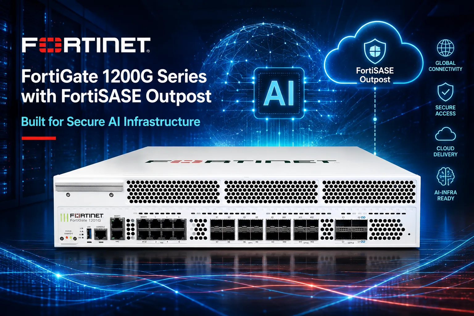 Fortinet Unveils FortiGate 1200G Series with FortiSASE Outpost for AI Infrastructure