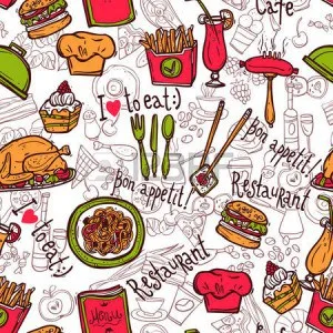 43210383-cafe-bar-fast-food-hamburger-chips-symbols-seamless-restaurant-wrap-paper-pattern-doodle-sketch-abst